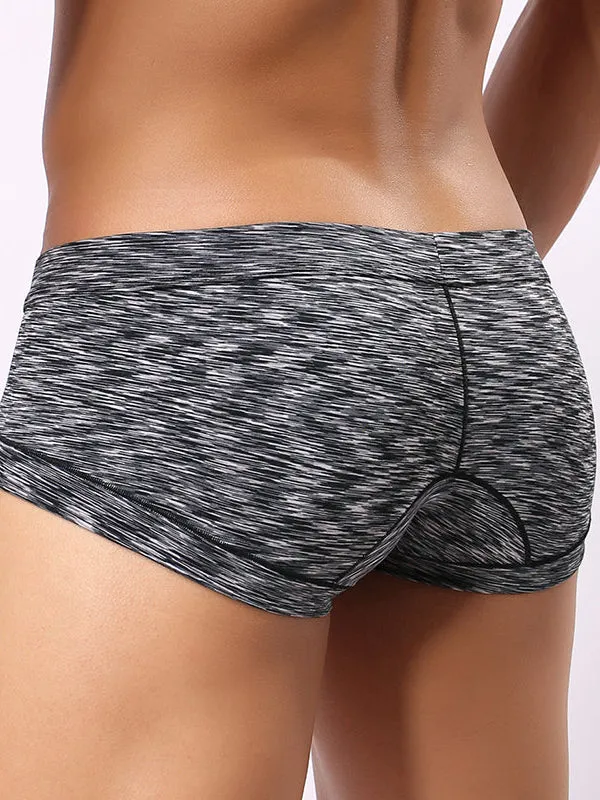 4 Pack Men's Striped U-convex Pouch Briefs