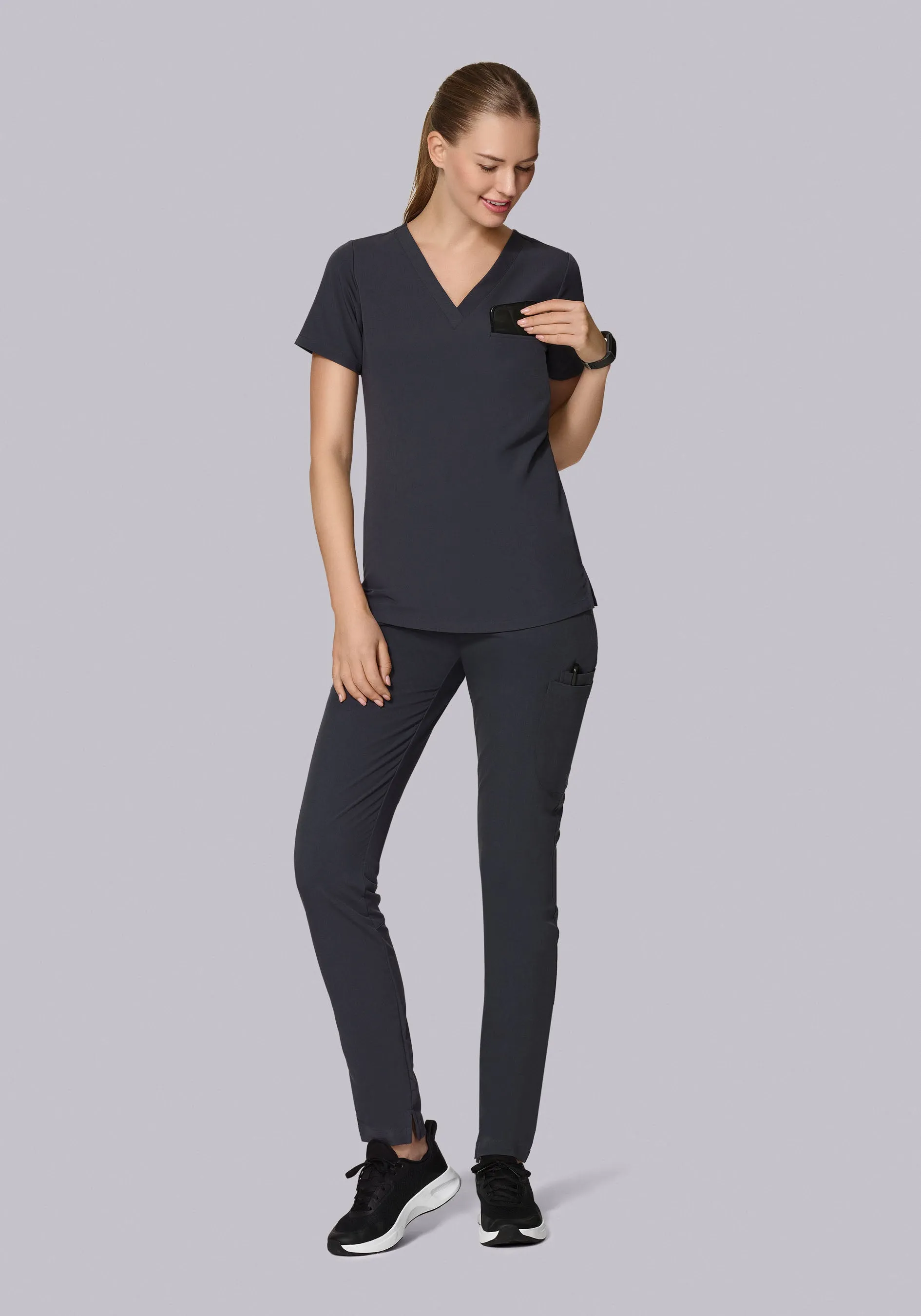 6 Pocket Slim Pants Pewter