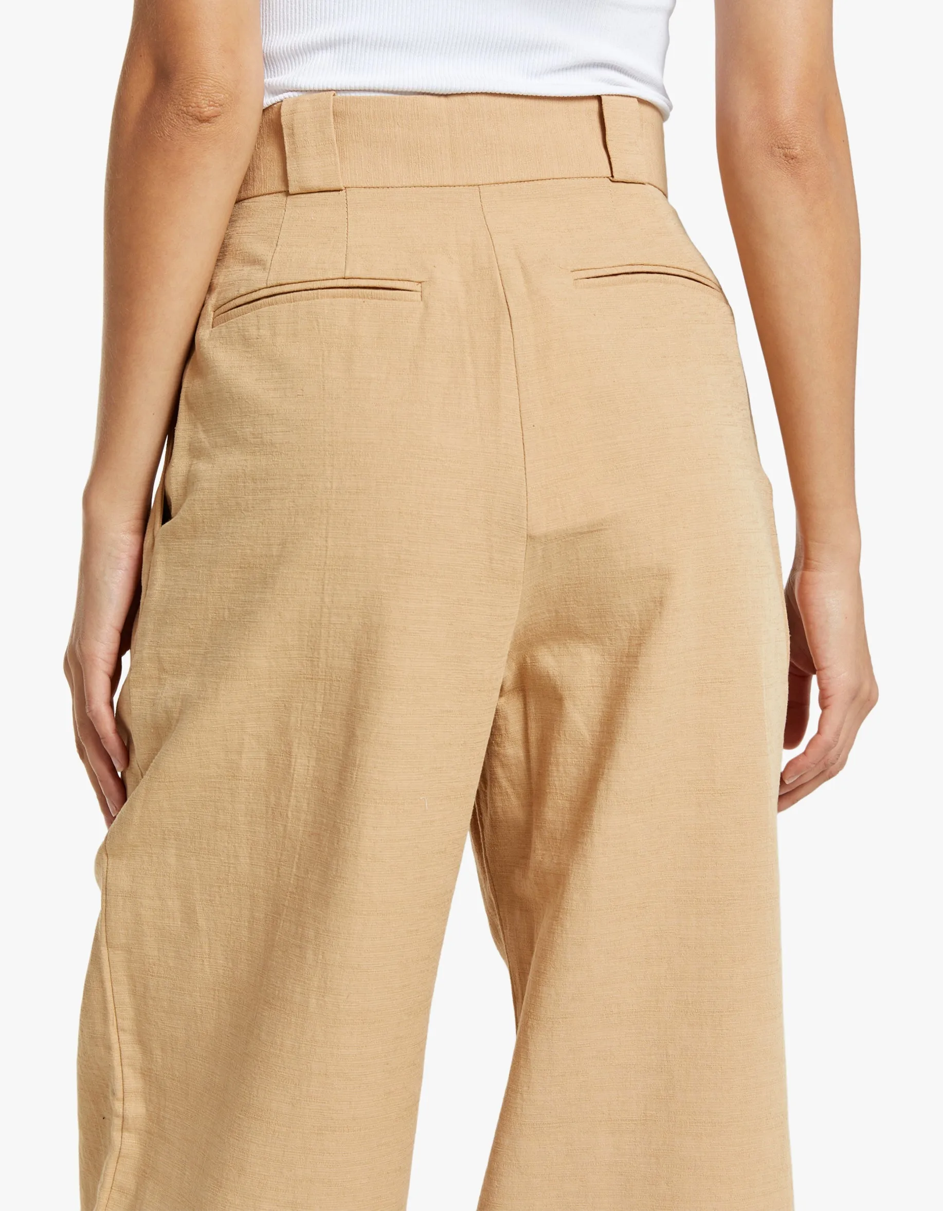 Akua High Waisted Tailored Pant - Raffia