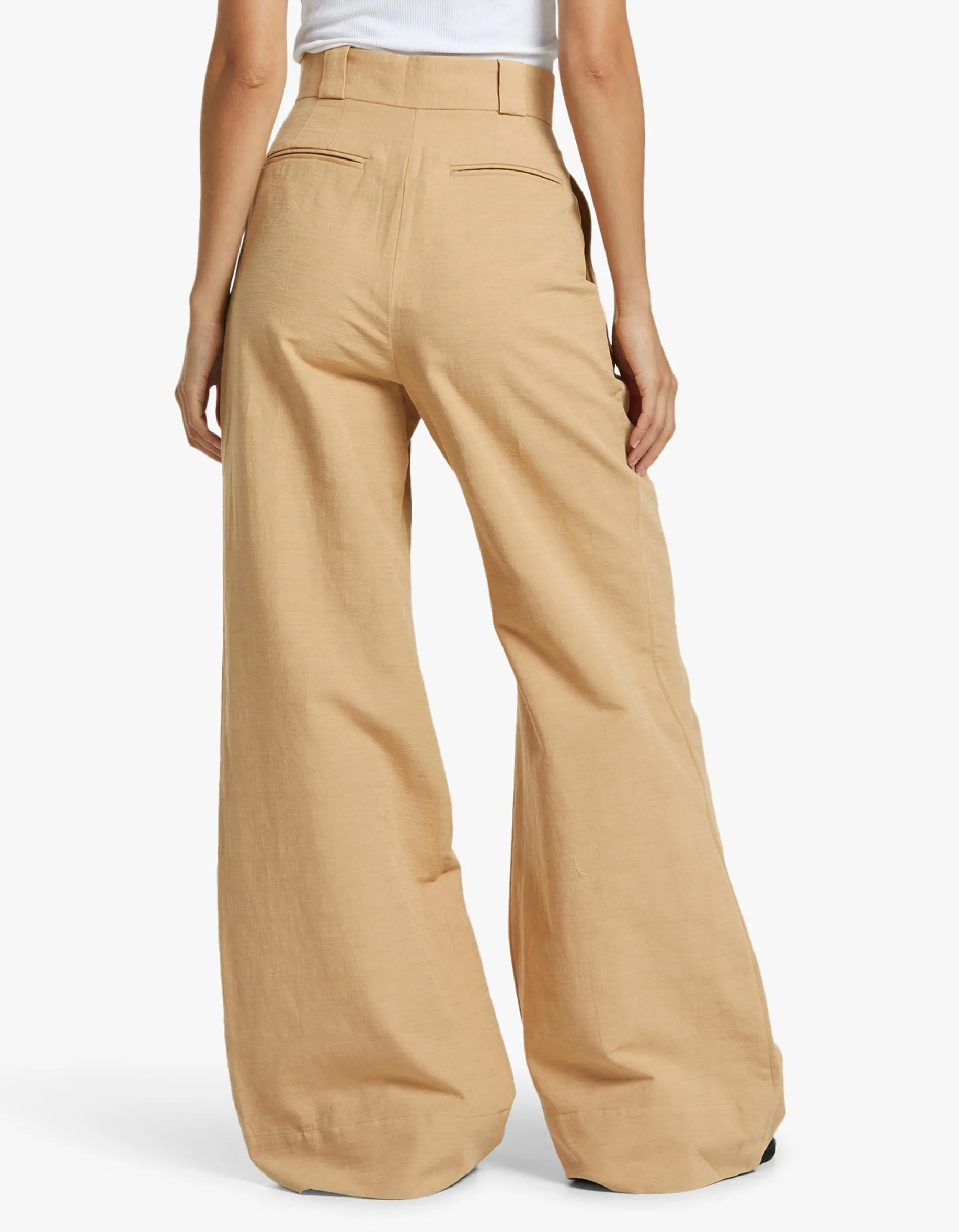 Akua High Waisted Tailored Pant - Raffia