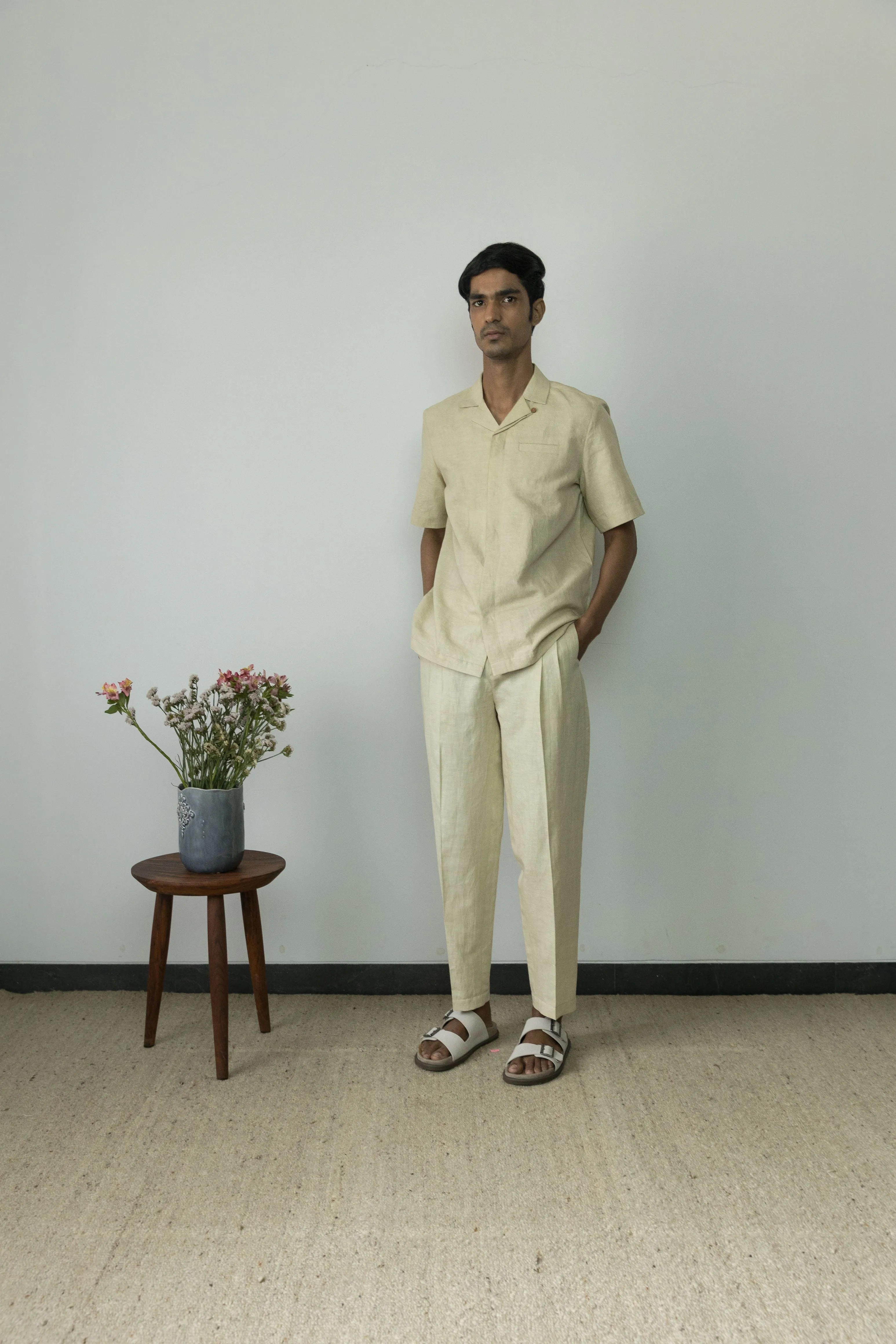 Beige Casual Pants