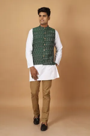 Bhor Ikat Mens Nehru Cotton Jacket