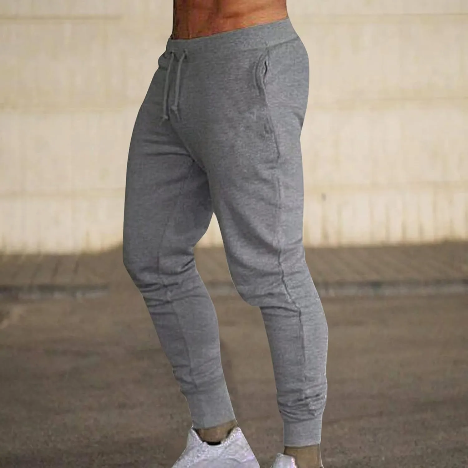 BIFUTON Joggers for Men Slim Fit Tapered Leg Pants Lace Up Athletic Sweatpants Lightweight Sports Running Pants with Pockets