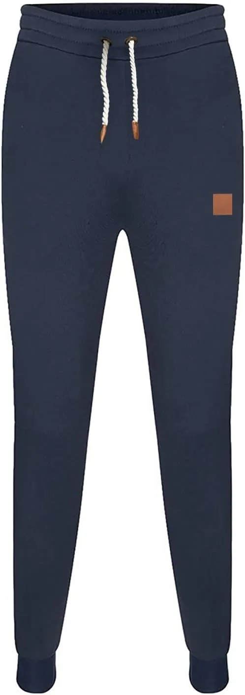 Cargo Sweatpants for Men Drawstring Sport Trousers Men's Heavyweight Fleece Cargo Sweatpants Elastic Waist Drawstring