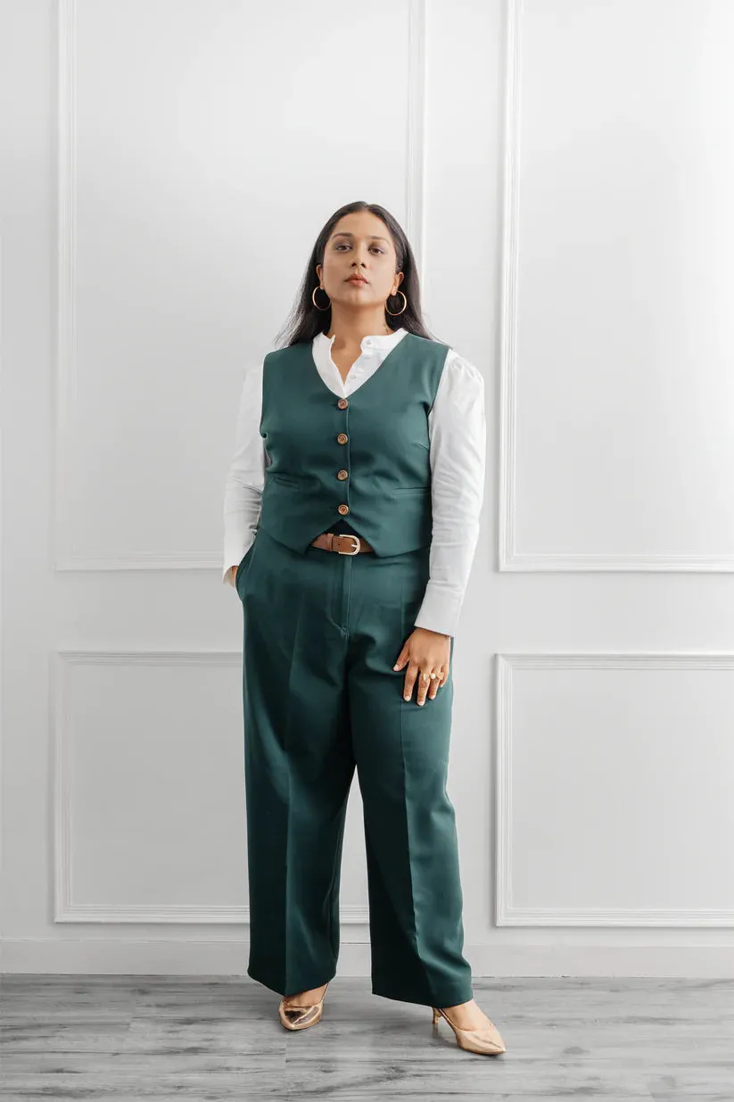Comfort Fit Women's Mid Rise Straight Pants