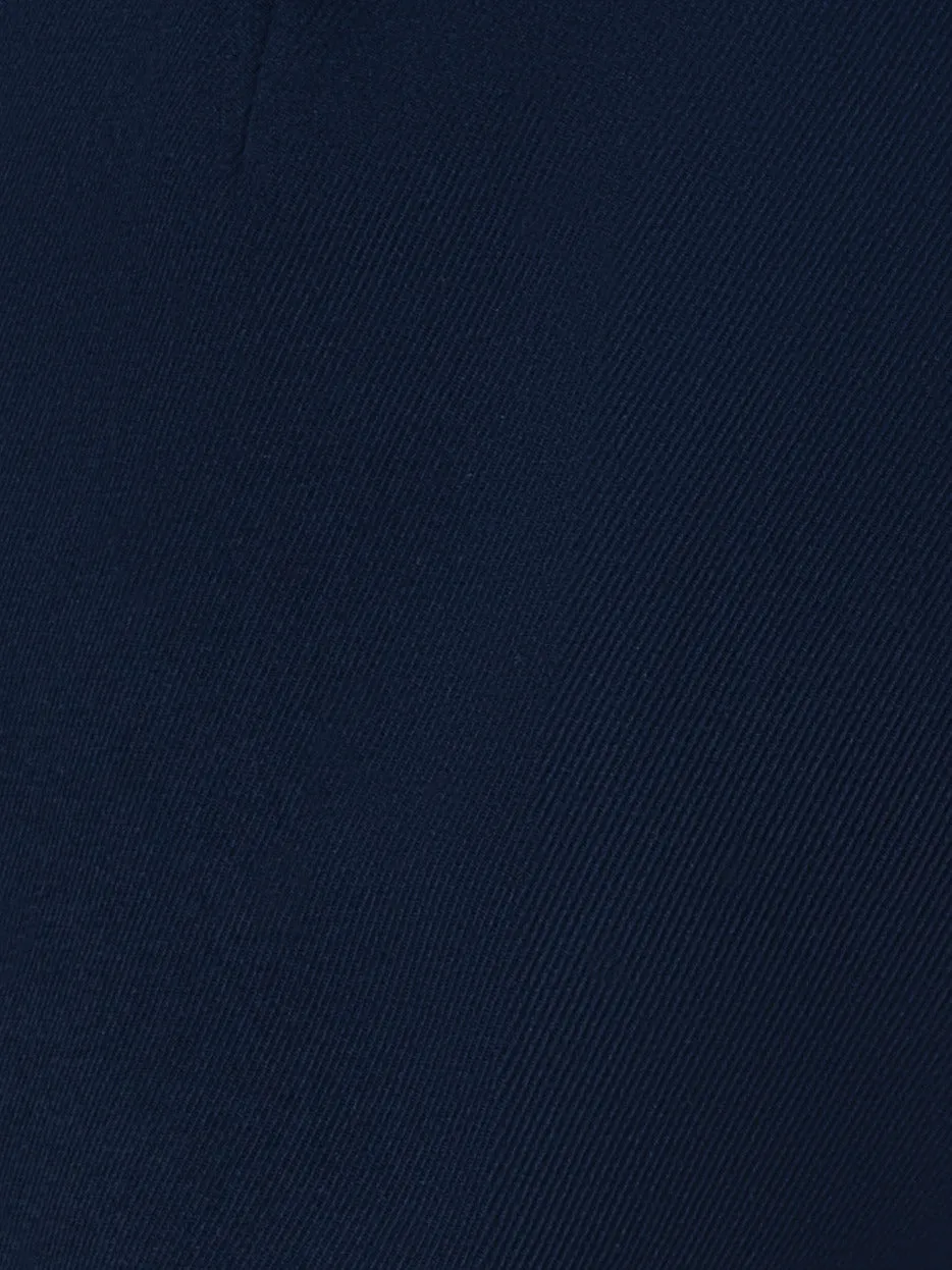 Cotton Double-Face Pleated Tapered Pants