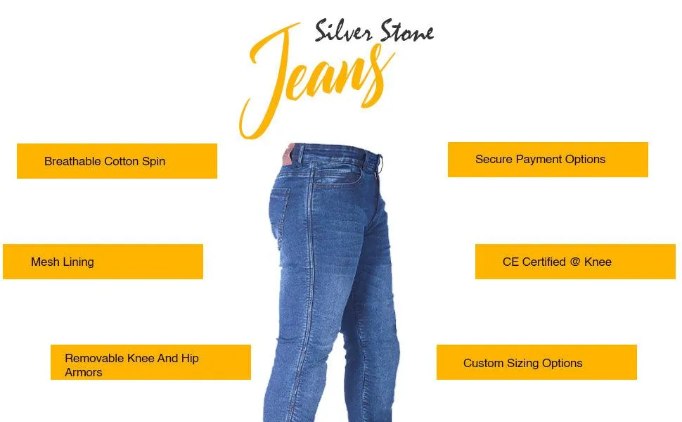Custom Size Silver Stone Men's Jeans
