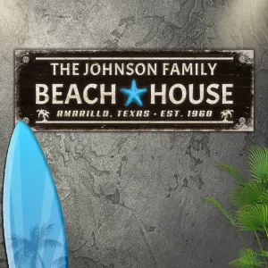 Family Beach House Sign III
