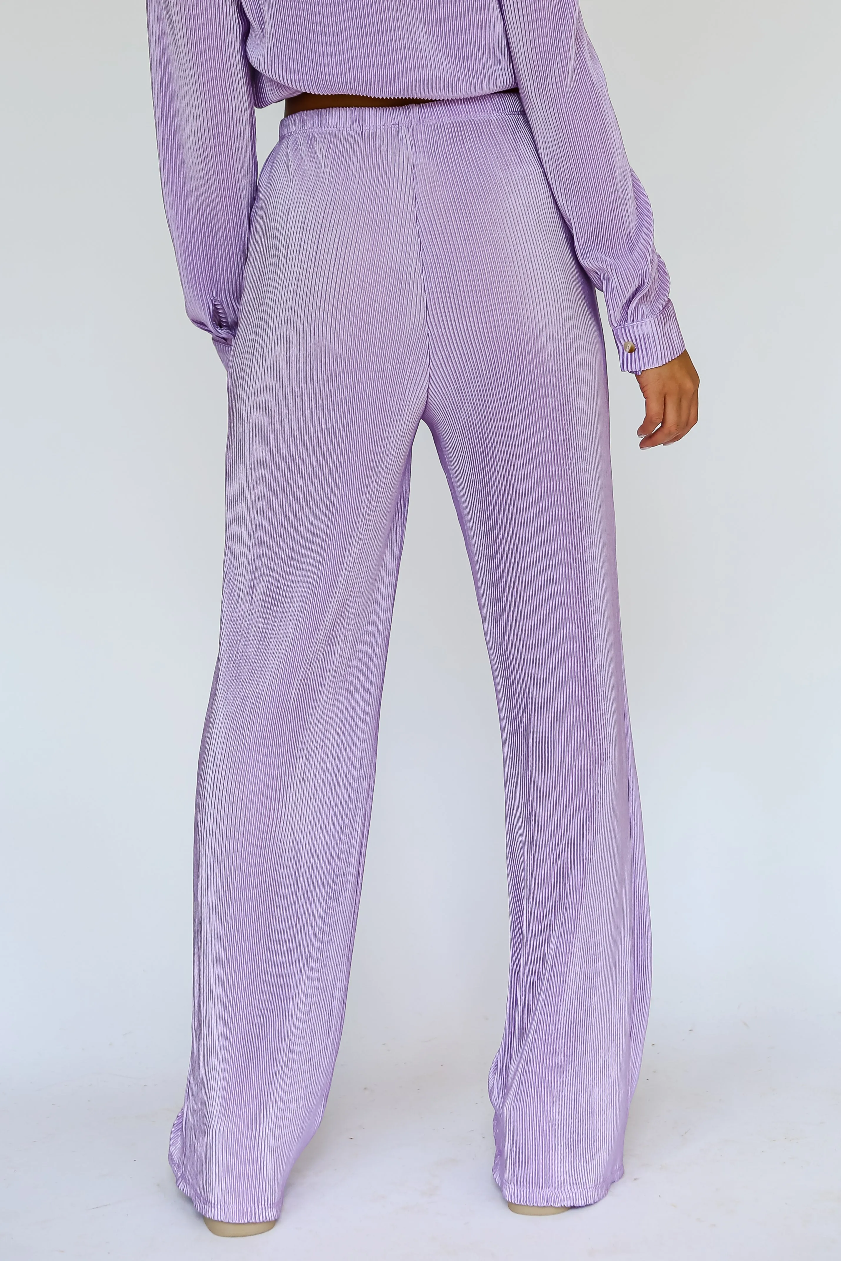 FINAL SALE - Confident Aura Satin Plisse Pants