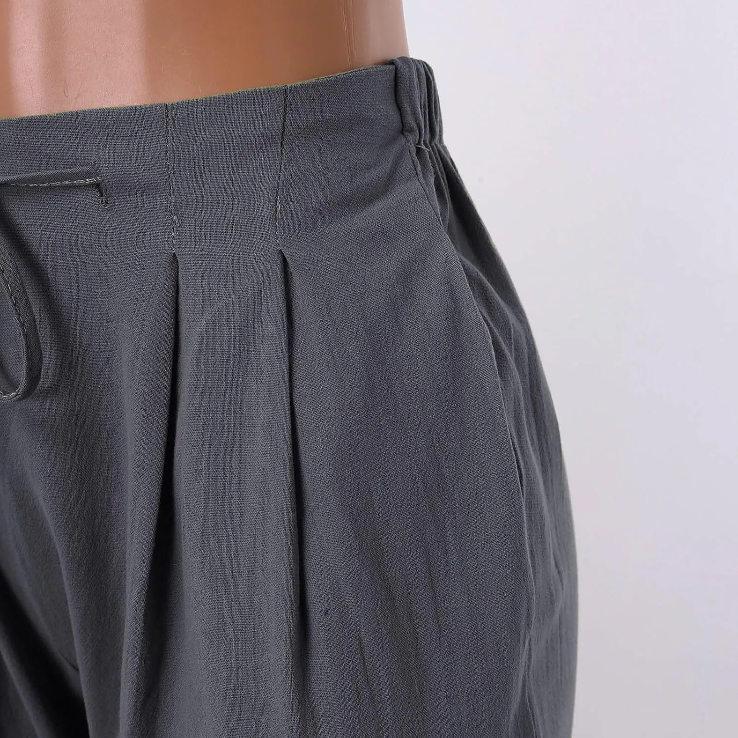 Linen Pants for Women Cotton Linen Straight Leg Lightweight Pants Summer Pants Plus Size Women Loose Fit Trousers