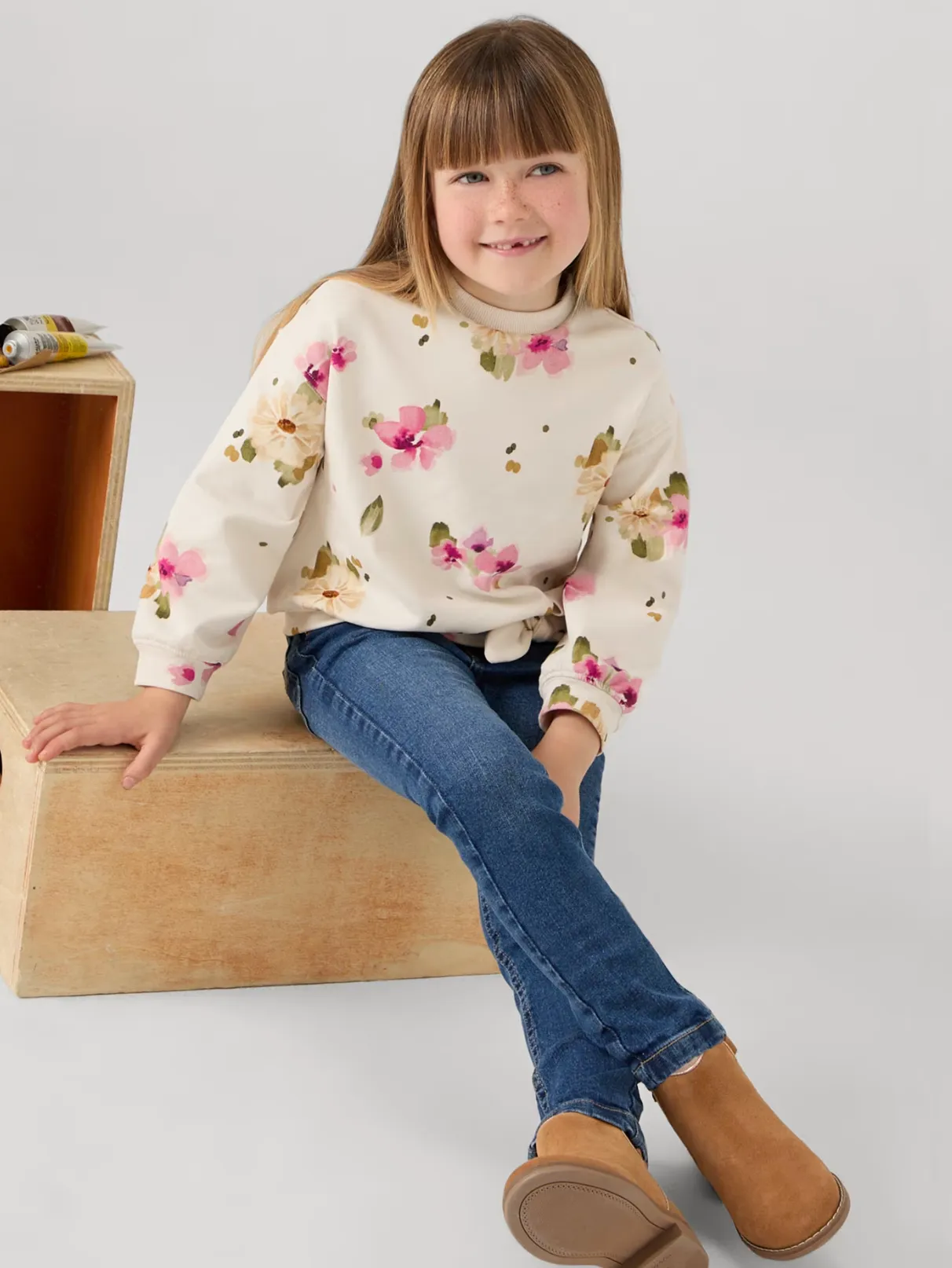 Medium Wash Girls' Skinny Jeans