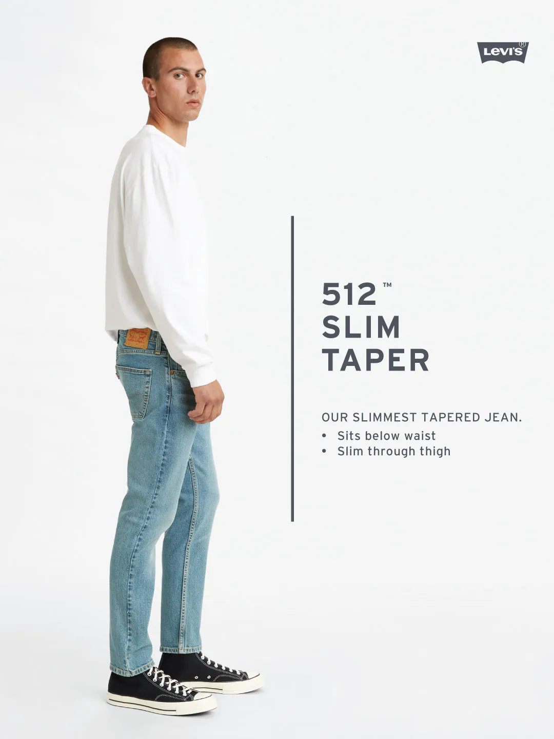 Men's 512 Blue Slim Tapered Fit Chinos