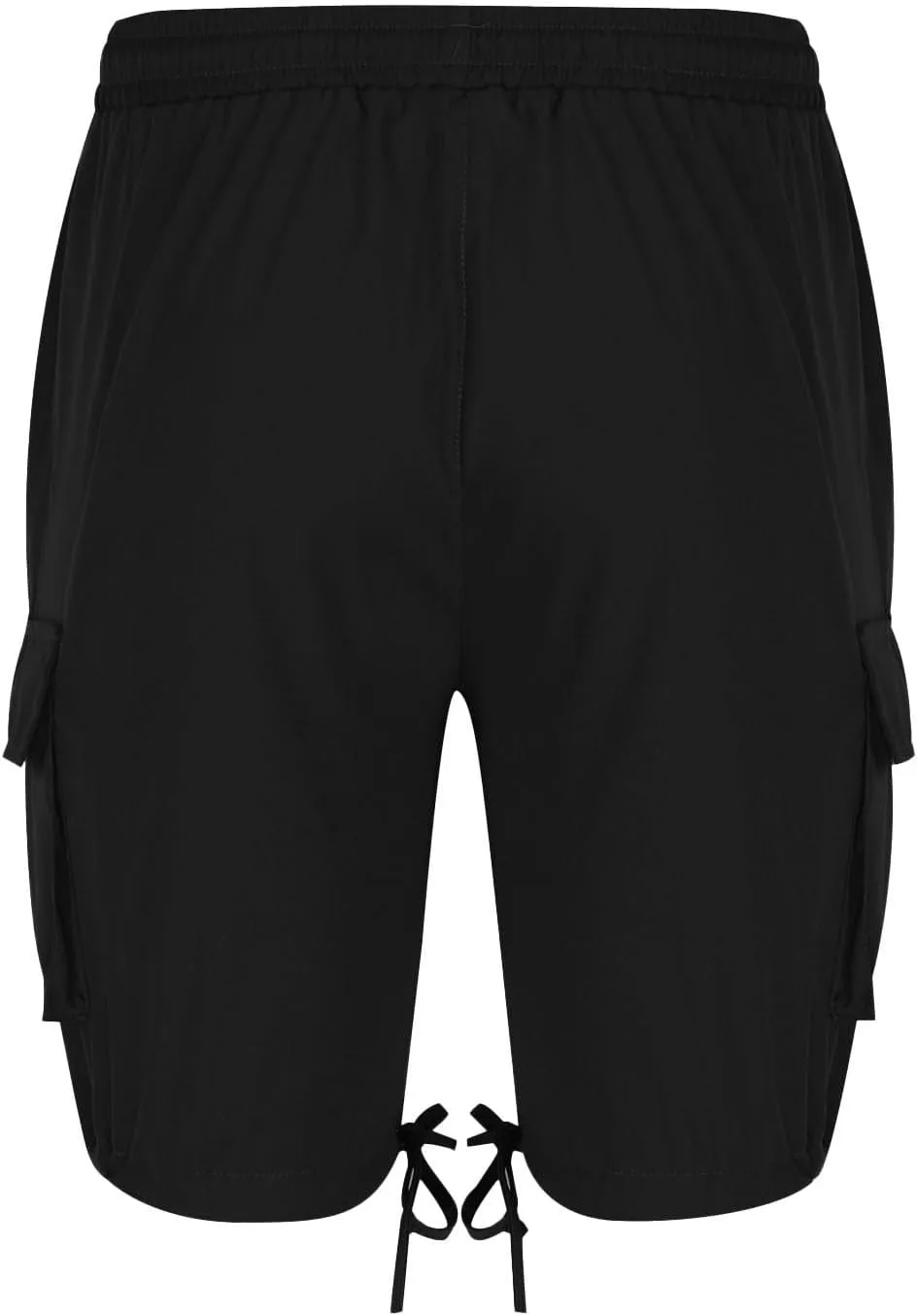 Mens Cargo Shorts 2025 Elastic Drawstring Waist Twill Summer Shorts Classic-fit Hiking Cargo Pants with 4 Pockets