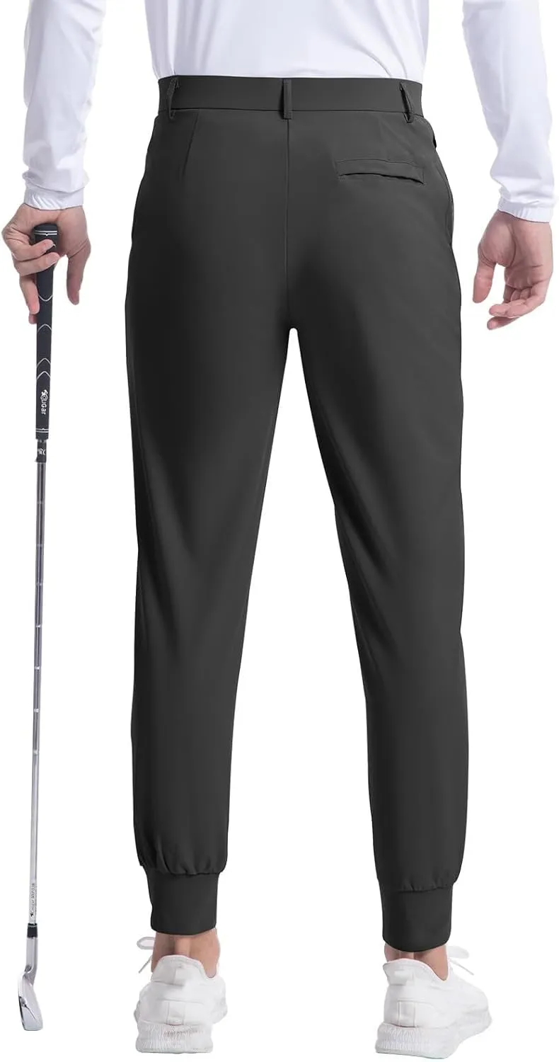 Men's Golf Joggers Pants Stretch Slim Fit Work Dress Pants Athletic Casual Sweatpants Lightweight Casual Comfy Trouser