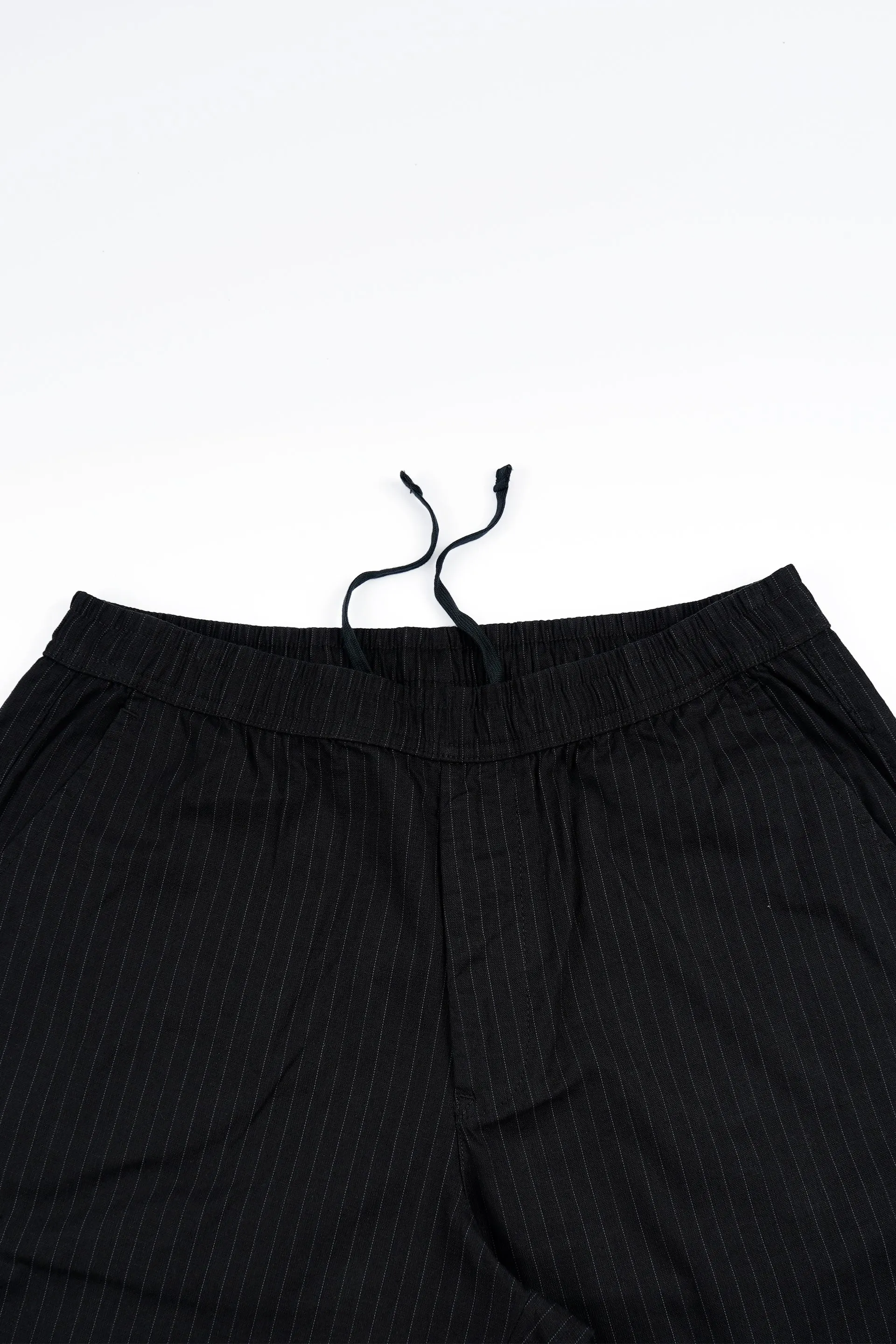 RELAXED STRIPED COTTON PANTS IN GREEN