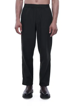 RELAXED STRIPED COTTON PANTS IN GREEN