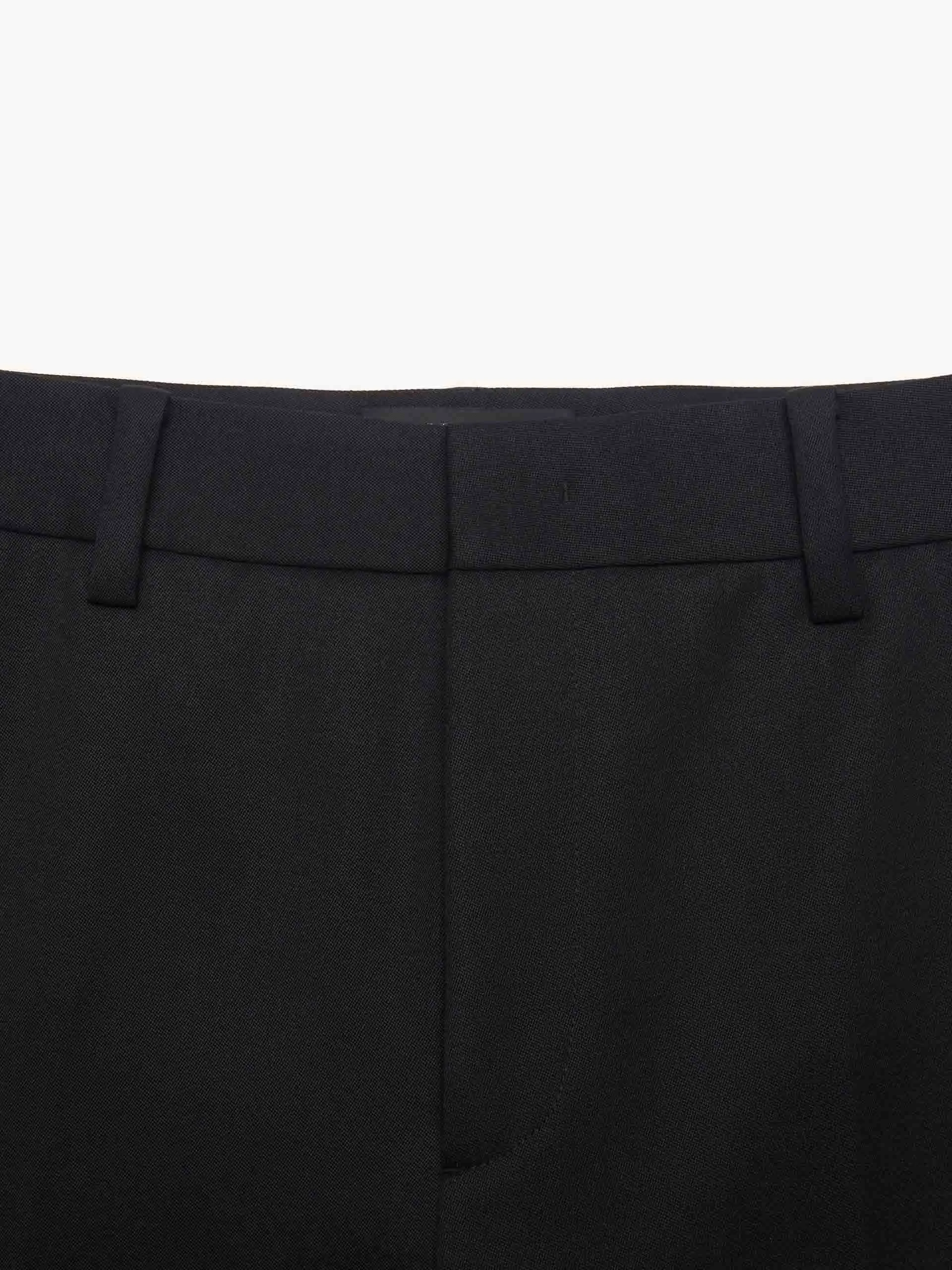 Relaxed Wool Straight Pants