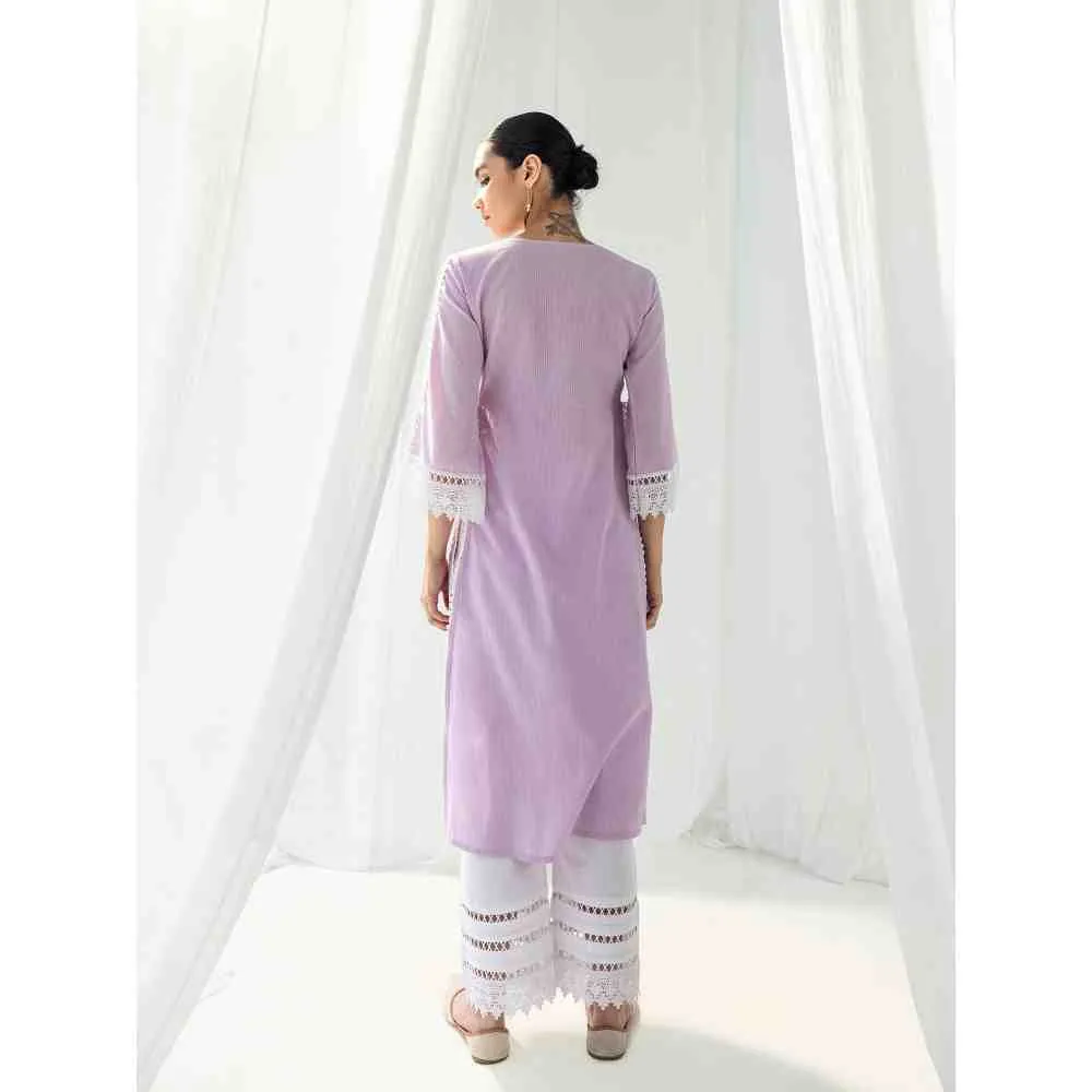 Roze Iris White Pant