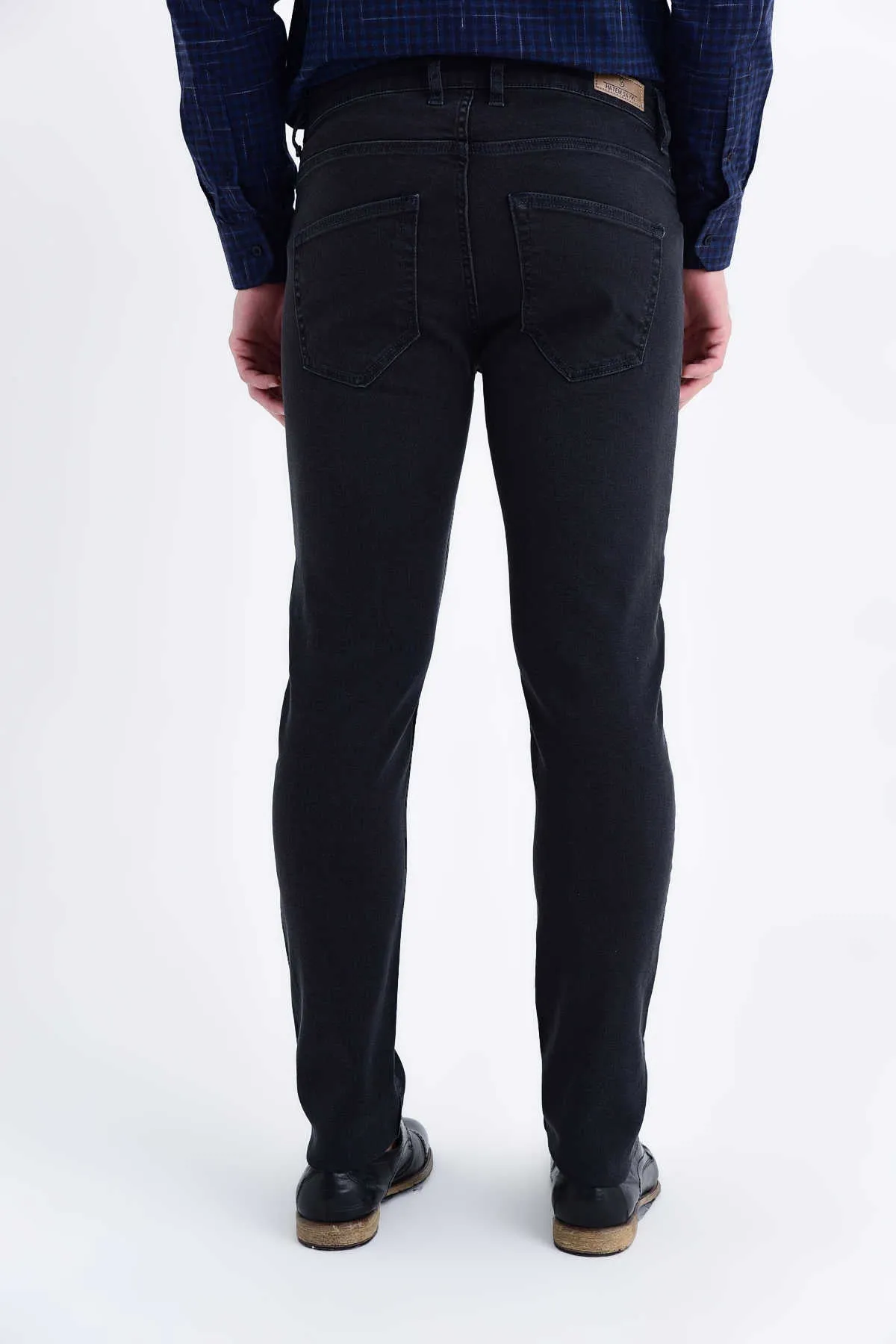 Slim Fit Low Waist Black Cotton Denim Jeans