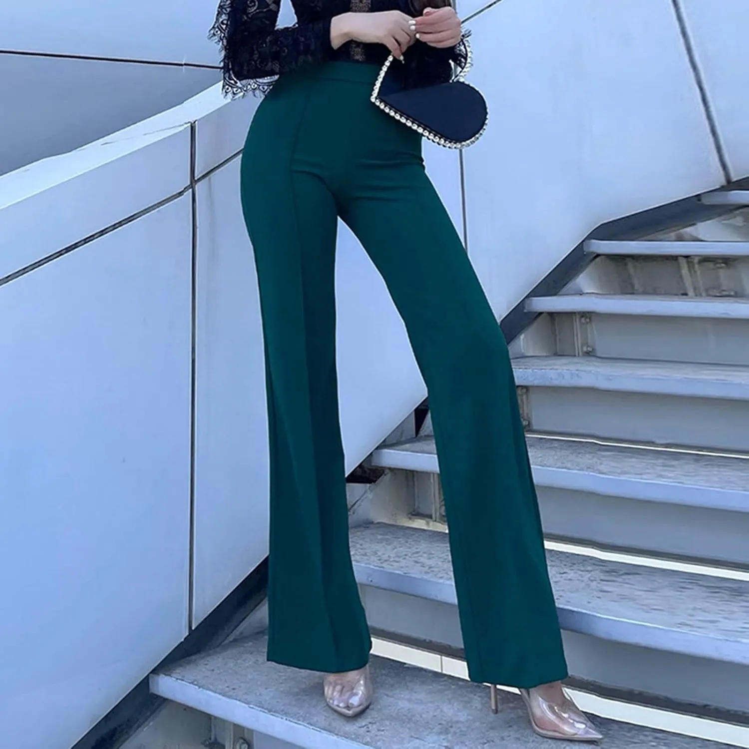 Slimming Sweatpants Women Baggy Sexy Loose Fit Harem Gaucho Sweat Pants Flare High Rise Sport Work Palazzo Jogger Gym