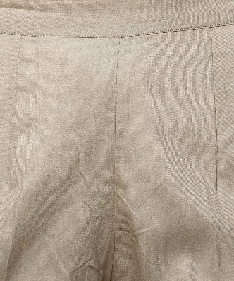 Straight Fit Skin-tone Drainpipe Pants