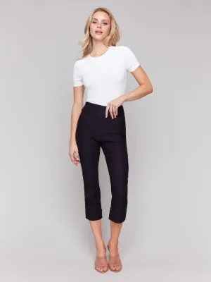 Stretch Pull-On Capri Pants - Navy