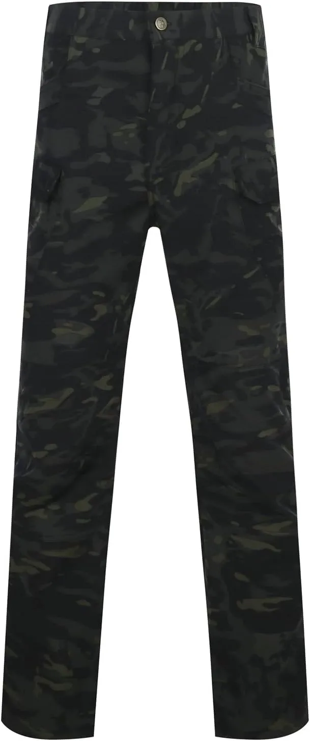 Tactical Pants for Men Lightweight Trousers Multi Pockets Relaxed Training Cargo Pants Outdoor Stretch Overalls