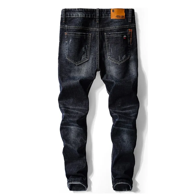 West Louis Fashion Slim Fit Cowboy Style Denim Jeans