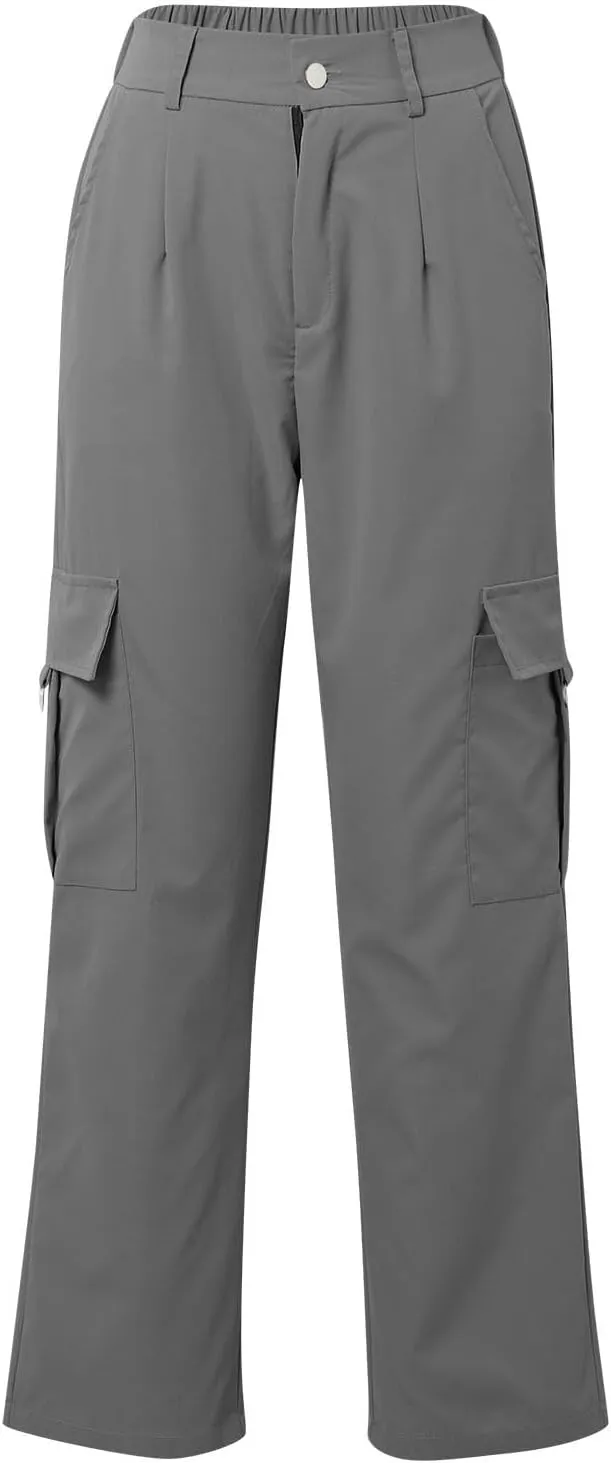 Women's Cargo Jogger Camo Pants with Pockets High Waist Slim Casual Tapered Camouflage Combat Hiking Pants