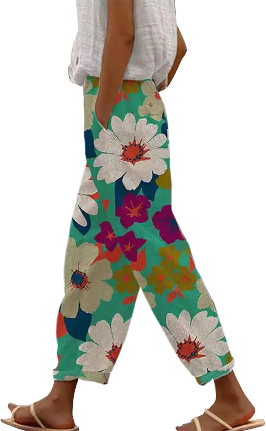 Women's Pants and Summer Casual Drawstring Pants Petite Summer Beachwear Compression Leggings for Women High Waisted