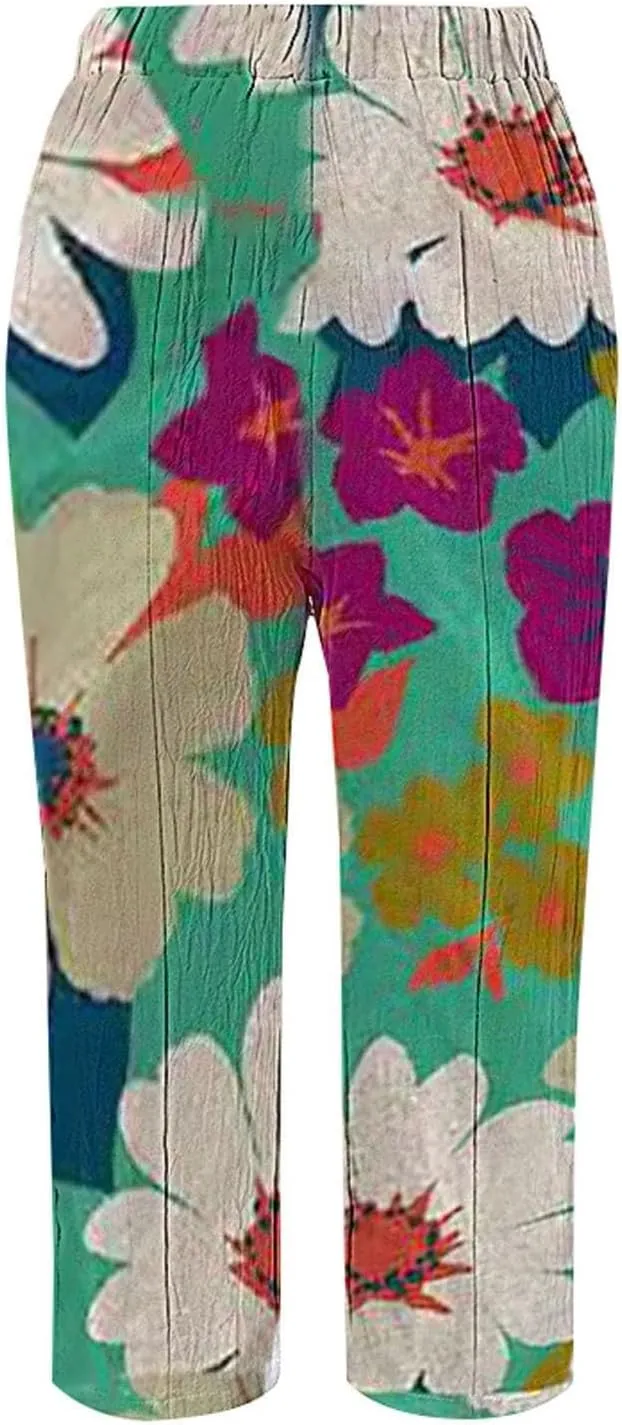 Women's Pants and Summer Casual Drawstring Pants Petite Summer Beachwear Compression Leggings for Women High Waisted