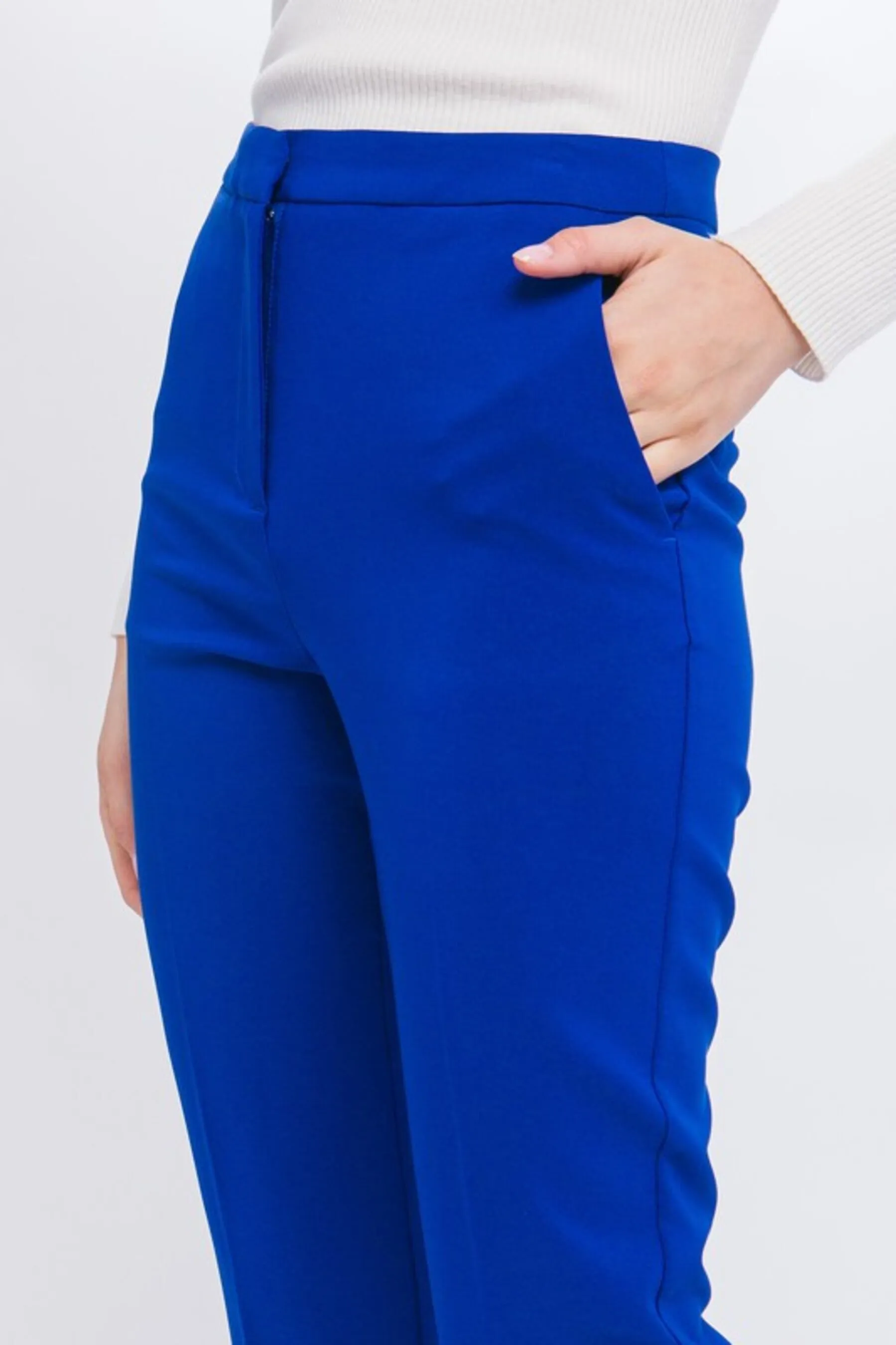 Women's Woven Solid Formal Ankle Pants