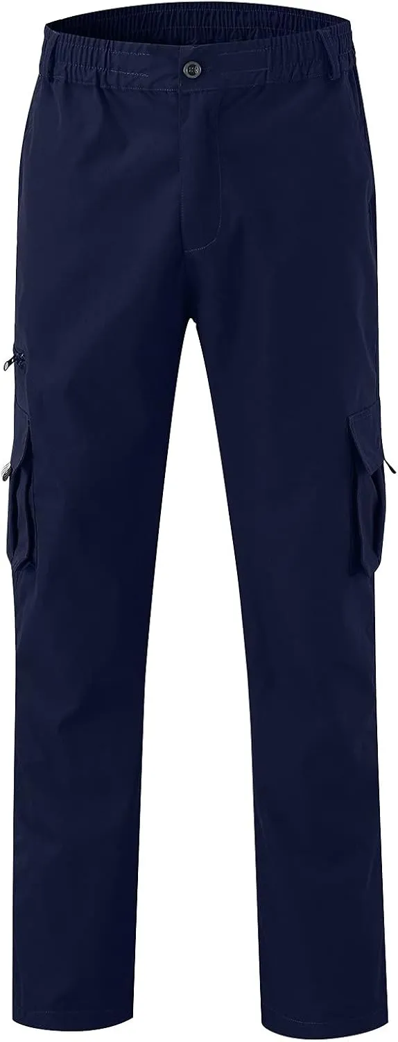 Work Cargo Pants for Men Lightweight Relaxed Fit Dress Trousers Outdoor Hiking Joggers Pant with Multi Pockets