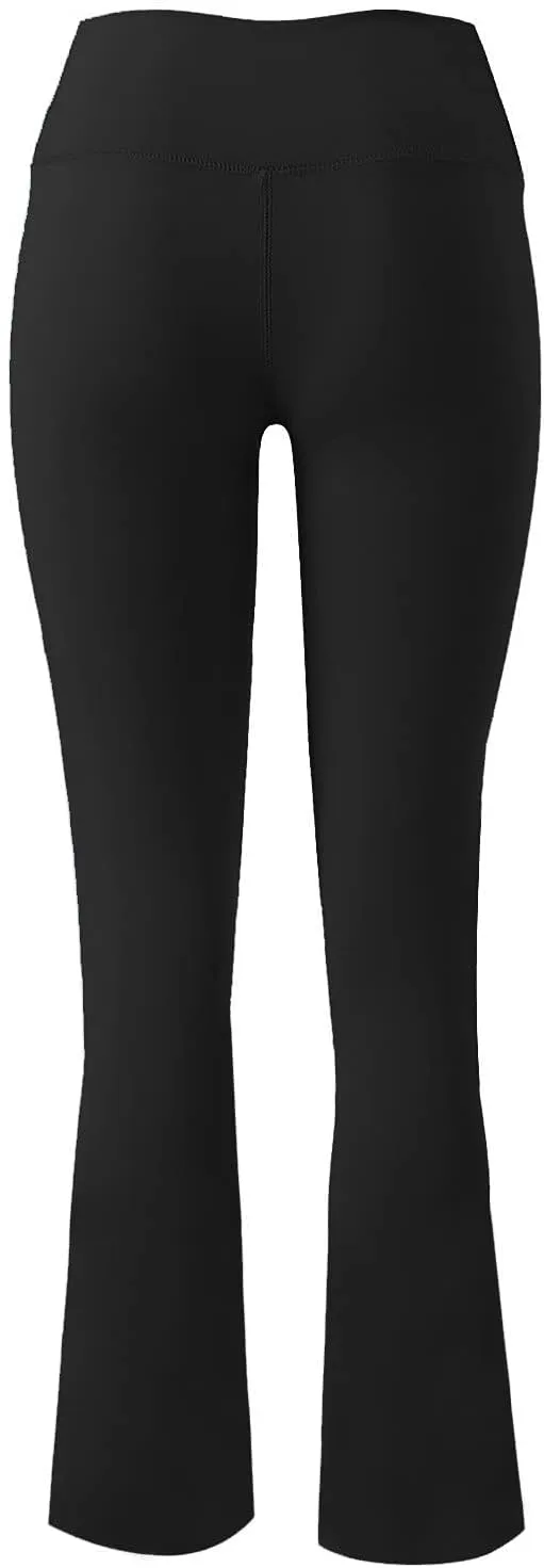 Yoga Pants Women Flare High Waisted Leggings Tummy Control Bell Bottom Cross Waist Leggings Wide Leg Casual Pants