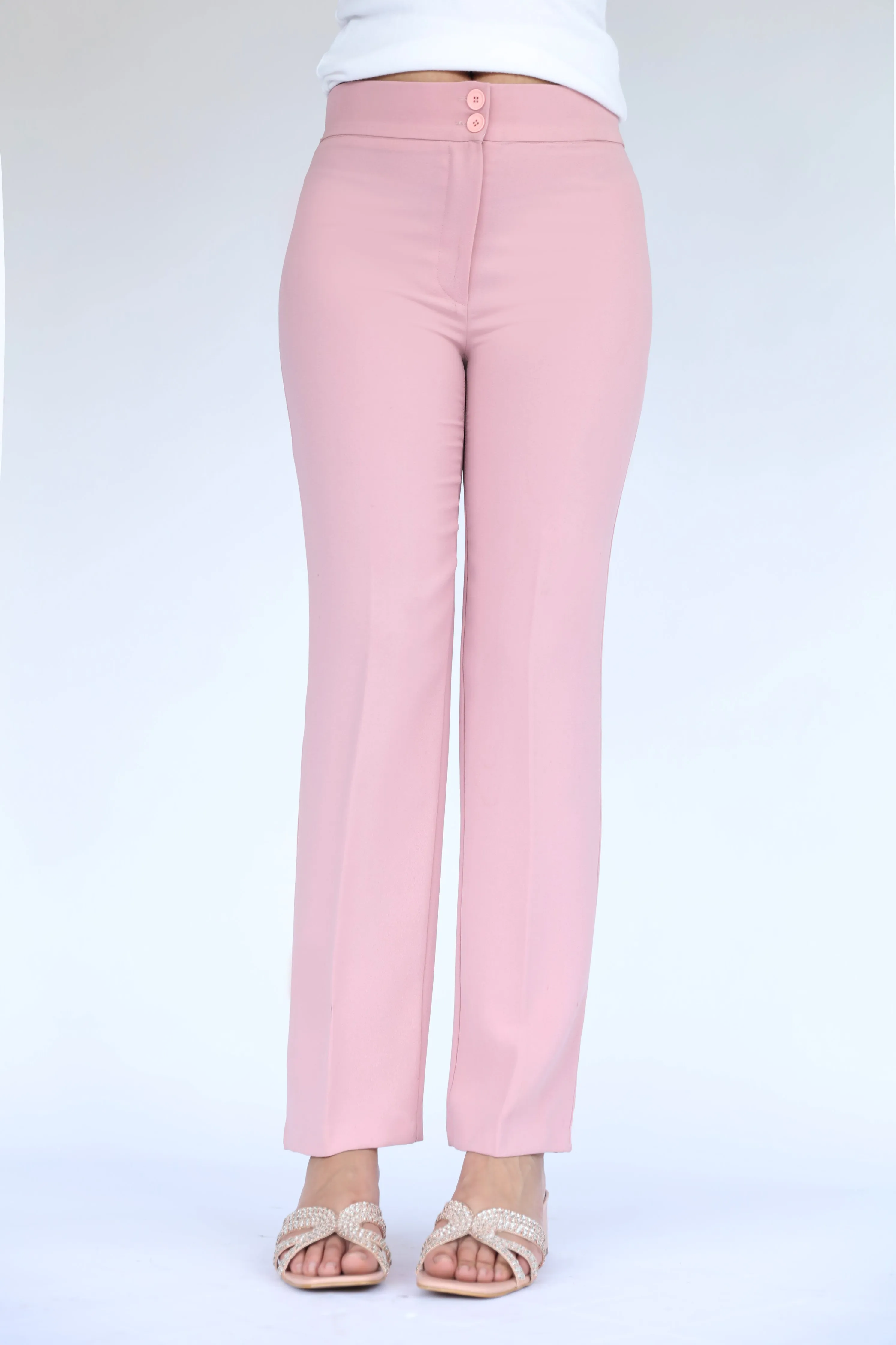 Zoe Straight Pants Pink